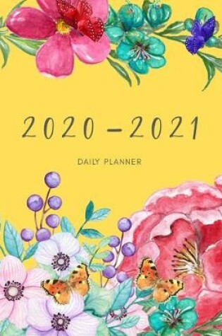 Cover of 2020 2021 15 Months Yellow Colored Daily Planner