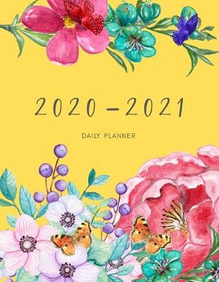 Book cover for 2020 2021 15 Months Yellow Colored Daily Planner