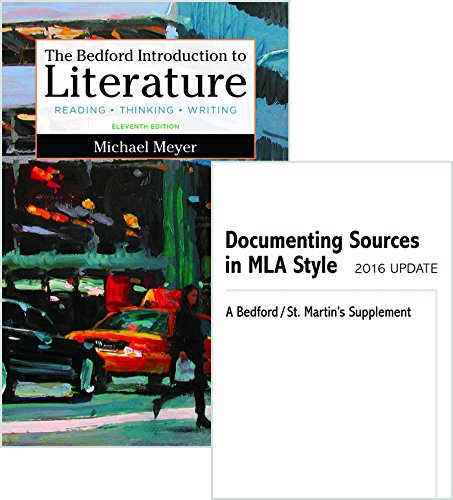 Book cover for Bedford Introduction to Literature 11E & Documenting Sources in MLA Style: 2016 Update