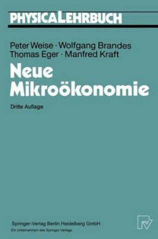 Cover of Neue Mikro Konomie