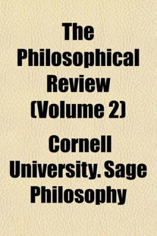 Cover of The Philosophical Review Volume 12