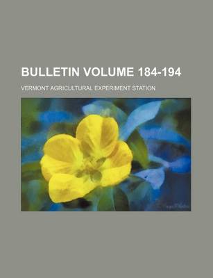 Book cover for Bulletin Volume 184-194