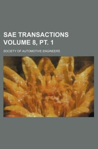 Cover of Sae Transactions Volume 8, PT. 1