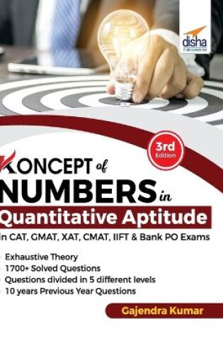 Cover of Koncepts of Numbers in Quantitative Aptitude in Cat GMAT Xat Cmat Mat & Bank Po 3rd Edition