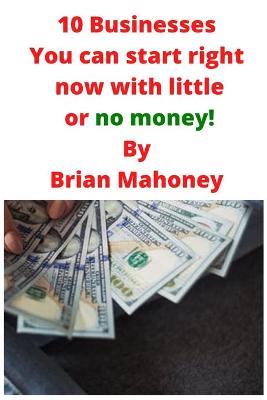 Book cover for 10 Businesses You can start right now with little or no money!