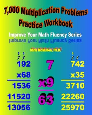 Book cover for 7,000 Multiplication Problems Practice Workbook