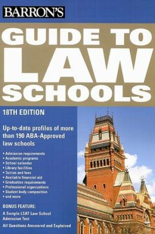 Cover of Barron's Guide to Law Schools