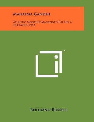 Book cover for Mahatma Gandhi