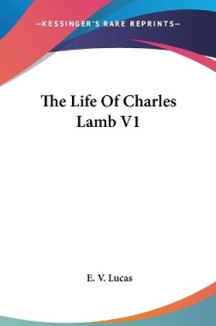 Cover of The Life Of Charles Lamb V1