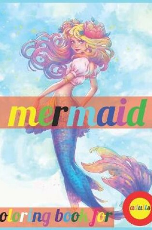 Cover of mermaid coloring book for adults