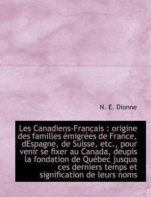 Book cover for Les Canadiens-Francais