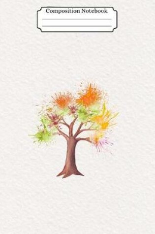 Cover of Composition Notebook Watercolor Tree Design Vol 30