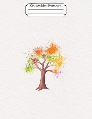 Cover of Composition Notebook Watercolor Tree Design Vol 30