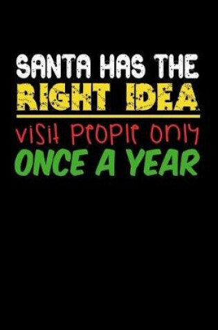 Cover of Santa Has The Right Idea Visit People Only Once A Year