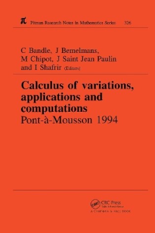 Cover of Calculus of Variations, Applications and Computations