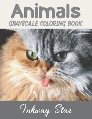 Book cover for Animals Grayscale Coloring Book