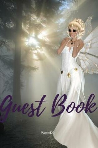 Cover of Guest Book - White Fairy Themed for any occasions