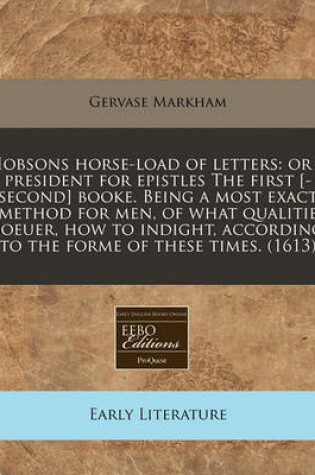 Cover of Hobsons Horse-Load of Letters