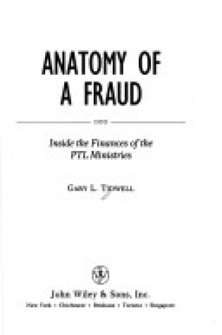 Cover of Anatomy of a Fraud