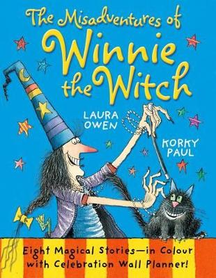 Book cover for The Misadventures of Winnie the Witch with Celebration Wall Planner