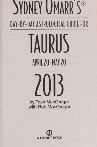 Cover of Sydney Omarr's Day-By-Day Astrological Guide: Taurus