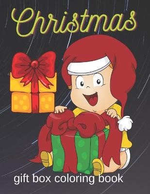 Book cover for Christmas gift box coloring book