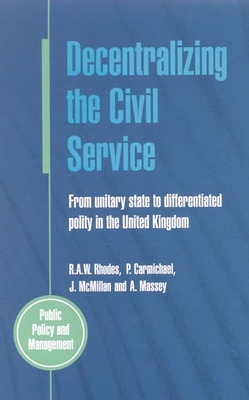 Book cover for Decentralizing The Civil Service