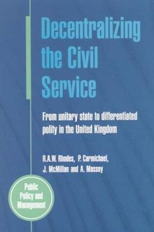 Cover of Decentralizing The Civil Service