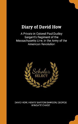 Book cover for Diary of David How