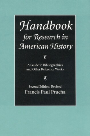 Cover of Handbook for Research in American History