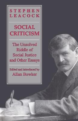 Book cover for Social Criticism