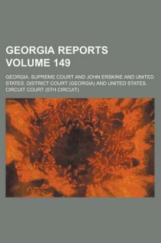 Cover of Georgia Reports Volume 149