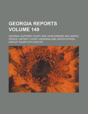 Book cover for Georgia Reports Volume 149