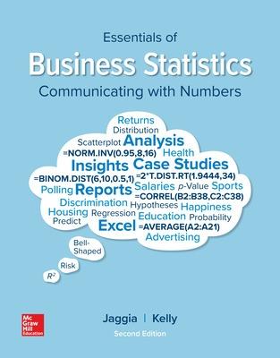 Book cover for Essentials of Business Statistics