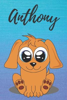 Book cover for Anthony dog coloring book / notebook / journal / diary