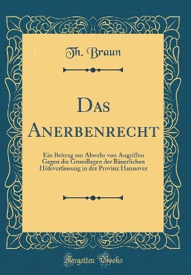 Book cover for Das Anerbenrecht