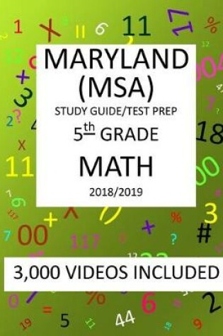 Cover of 5th Grade MARYLAND MSA, 2019 MATH, Test Prep