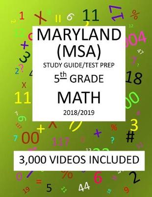 Book cover for 5th Grade MARYLAND MSA, 2019 MATH, Test Prep