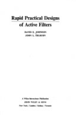 Cover of Rapid, Practical Designs of Active Filters