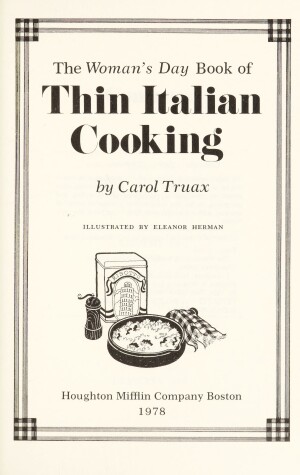 Book cover for Book of Thin Italian Cooking