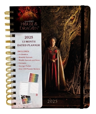 Book cover for 2025 House of the Dragon 13-Month Weekly Planner