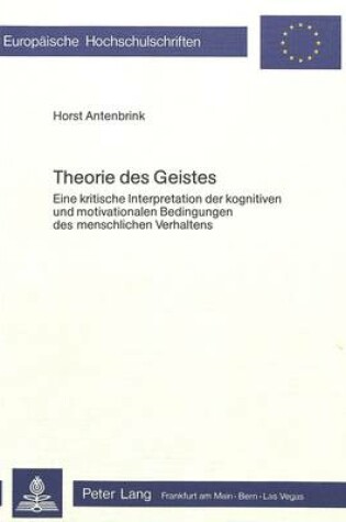 Cover of Theorie Des Geistes