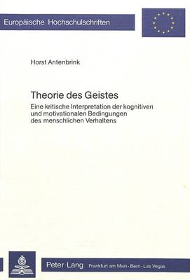 Cover of Theorie Des Geistes