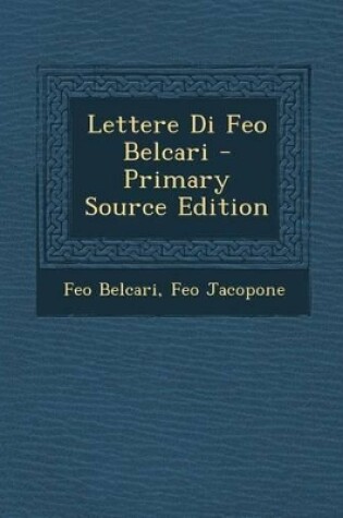 Cover of Lettere Di Feo Belcari