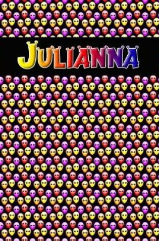 Cover of 120 Page Handwriting Practice Book with Colorful Alien Cover Julianna