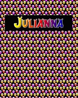 Book cover for 120 Page Handwriting Practice Book with Colorful Alien Cover Julianna