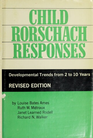 Book cover for Child Rorschach Responses