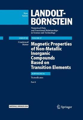 Book cover for Magnetic Properties of Non-Metallic Inorganic Compounds Based on Transition Elements