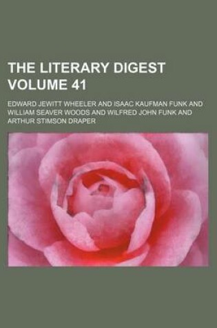 Cover of The Literary Digest Volume 41