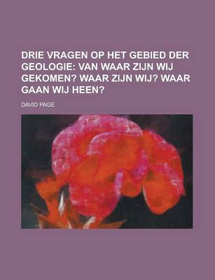 Book cover for Drie Vragen Op Het Gebied Der Geologie